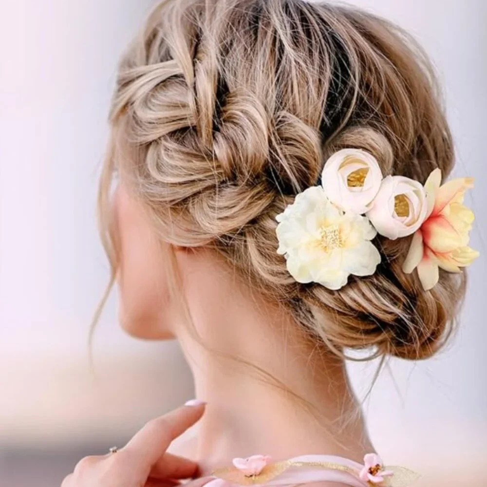 21 Pieces Flower Hair Clip Rose Hair Clips Hair Barrettes